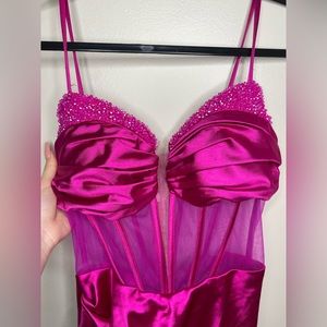 HOT PINK PROM DRESS